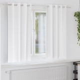 vidaXL Perdele cu perdele 2 pcs Alb pur 175 x 140 cm Poliester