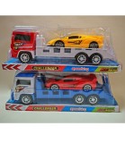Set Jucarie Copii Camion Transport Masina Sport 32 Cm, Plastic Netoxic, Varsta +3 Ani