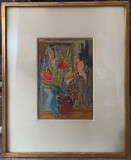 Vaza cu flori// acuarela pe hartie, Maria Chelsoi