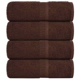 Gossi prosoape de baie, frogn, 4 buc., maro, 30x30 cm, 360 g/m2