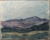 Peisaj din Oravita// acuarela 1944