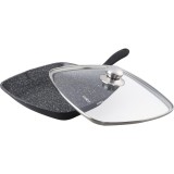 Tigaie Grill aluminiu + capac 28 x 4.5 cm, DARK LINE