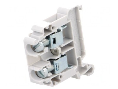Conector Șină 0,5-10mm2 2 Borne Gri 8mm foto