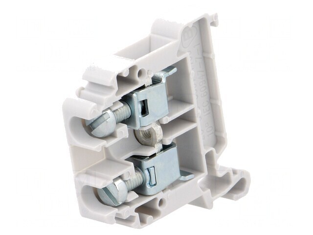 Conector Șină 0,5-10mm2 2 Borne Gri 8mm