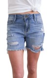 Cumpara ieftin G460-411 Pantaloni scurti cu rupturi decorative