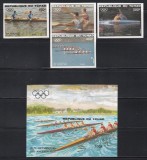 Ciad 1984 - Jocurile Olimpice - Los Angeles, Serie NDT + Colita NDT + 4 Colite DE LUX NDT(Cota 35 EURO), PA , SET COMPLET, F.RARE, 4 POZE, MNH
