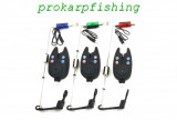 Set 3 Senzori pescuit,prokarpfishing,Avertizori pescuit 3 Swingeri Luminosi, Diamant Alb