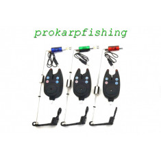 Set 3 Senzori pescuit,prokarpfishing,Avertizori pescuit 3 Swingeri Luminosi