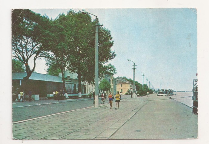 F1 - Carte Postala - Sulina, Faleza, circulata 1980