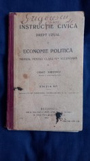 Const. Kiri?escu - Instruc?ie civica, drept uzual ?i economie politica foto
