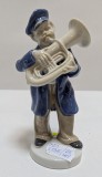 Bibelou portelan Grafenthal GDR - Muzician cu tuba