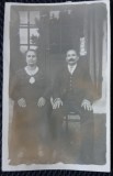 Fotografie tip Carte Postala, Barbat si femeie, perioada interbelica