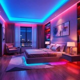Banda LED RGB, 5 m, 220-240V, 5050 SMD, 30 LED/m, 7, 2W/m