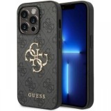 Guess Husa PU 4G Metal Logo iPhone 15 Pro Gri