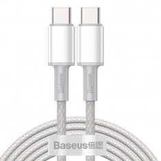 Cablu de date Baseus Fast Charging Type-C la Type-C 100W 5A 2m White foto