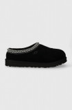 UGG papuci din piele intoarsa Tasman culoarea negru, 5950