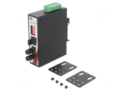 Media Convertor Ethernet/Fibră Optică Multimod 12-48VDC IP30 ST foto