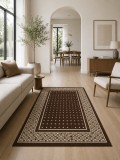Cumpara ieftin Covor Bucatarie Tip Iuta, Natura 903-91, Marime 50 x 80 cm, Maro, Antialergic, Polipropilena, Birou, Sufragerie, Terasa, Living