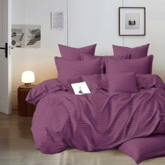 Lenjerie de pat damasc HORECA (GROS) &ndash; MOV - O PERSOANA