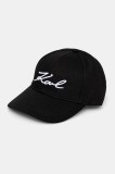 Karl Lagerfeld sapca K/SIGNATURE culoarea negru, neted, A1W33069