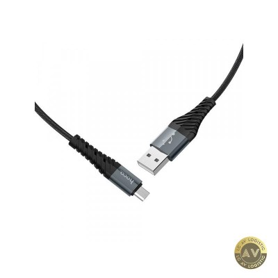 Cablu Date si Incarcare USB-A - microUSB HOCO X38 Cool 18W 1m Negru foto