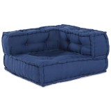 VidaXL Pouf modular Indigo 140x70x36 textile
