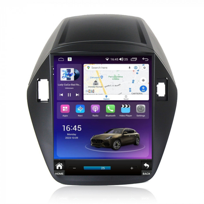 Navigatie dedicata cu Android tip tesla Hyundai ix35 2009 - 2015, 8GB RAM,
