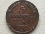PRUSIA-3 PFENNINGE 1847 (A)