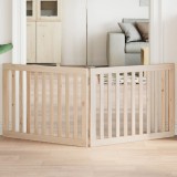 Cumpara ieftin Poartă pentru c&acirc;ini pliabilă, 2 panouri, 160 cm, lemn de plop