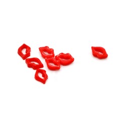 Figurine 3D volumetrice pentru manichiură, set, buze roșii, D19