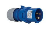 Fisa stecher monofazic CEE 3 poli 2P+PE 16A 6h albastru 230V IP44 mobila cu montaj pe cablu, METE