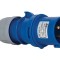 Fisa stecher monofazic CEE 3 poli 2P+PE 16A 6h albastru 230V IP44 mobila cu montaj pe cablu