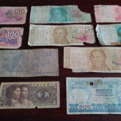 10 bancnote rupte, uzate, cu defecte (cele din imagine) #41