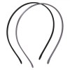Set 2 Bentite Par Satin Negru Gri 0.5cm - Elegante, Accesorii Coafura, Femei/Copii