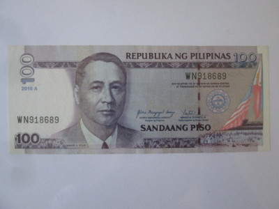 Filipine 100 Piso 2010 A in stare foarte buna foto