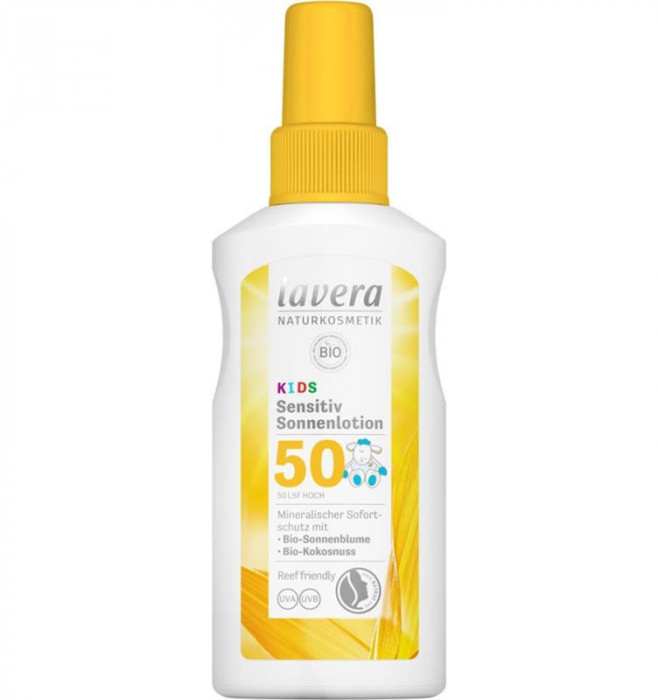 Lotiune pentru Protectie Solara Bio SPF 50 pentru Copii 100ml Lavera