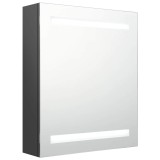 Cumpara ieftin Dulap de baie cu oglinda si LED-uri, gri, 50x14x60 cm