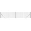 Gard plasa de sarma cu tarusi de fixare, antracit, 2x10 m