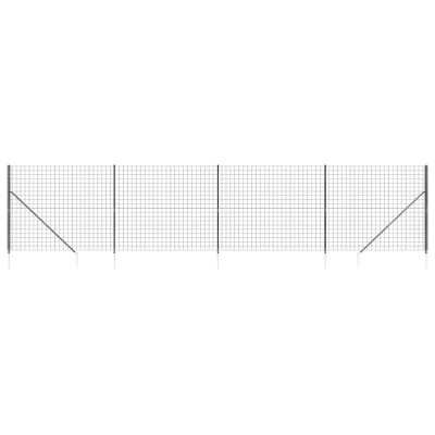 Gard plasa de sarma cu tarusi de fixare, antracit, 2x10 m foto
