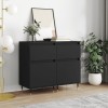 VidaXL Servante, 2 buc., negru, 40x35x70 cm, lemn prelucrat 831135