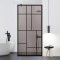 Paravan dus walk-in Aqua Roy Black, model Urban negru, sticla 8 mm bronz, securizata, anticalcar, 110x195 cm