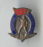 Insigna veche anii 1930 - Caile Ferate Romane - Uniunea Sidicatelor CFR - Rara