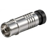 Conector coaxial F pentru compresie, Goobay G67242