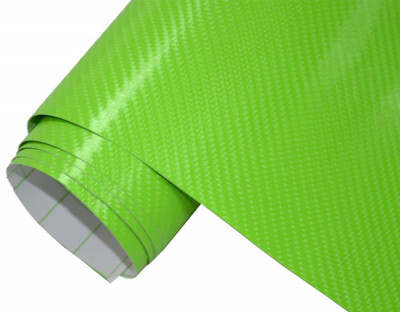 Rola Folie Carbon 3D Verde, 30x1.27m foto
