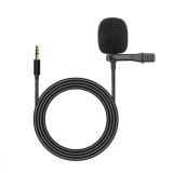 Microfon extern tip lavaliera INOVA&reg;, universal, Handsfree, Plug&amp;Play, jack 3.5mm, cablu 1.5m, Auto radio, PC, Laptop, negru