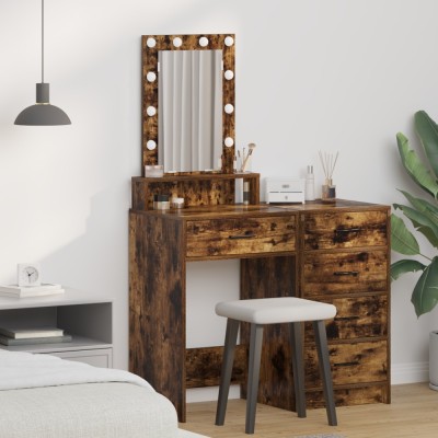vidaXL Masă de Machiaj cu sertar Maro 50 x 41 x 140 cm Lemn compozit 865158 foto