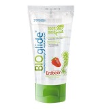 Lubrifiant intime Bioglide Capsuni, 80ml, pe baza de apa, compatibil cu prezervative