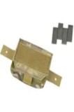 Pungă contragreutate tactică Nailon 500D, 12x10x3 cm, include 4 blocuri greutate metal (200g), sistem V-Cro, compatibil cască