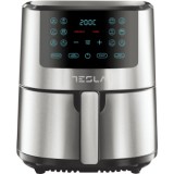 Friteuza aer cald Tesla AF501BX , 5 L, 1300W, Panou digital, 12 programe, Inox