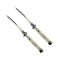 Set doua bricege automate stiletto, Italian Blade, otel inoxidabil, husa inclusa, argintiu, 33 cm